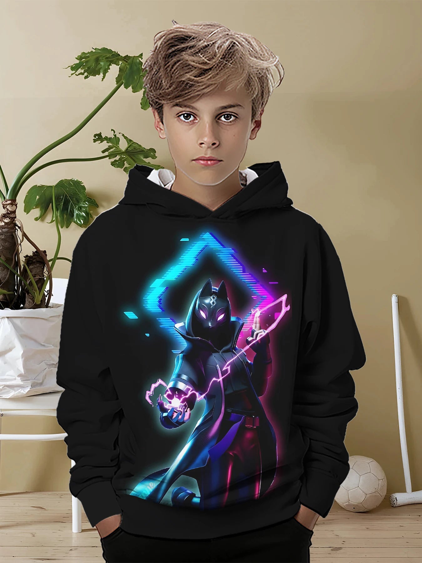 For-Popular-Games-F-Fortnites-3D Imprimer Toutes Les Saisons Enfants Sweat-Shirt Décontracté Cool Hauts Pullover Vêtements Unisexe Garçon Fille Sweats À Capuche