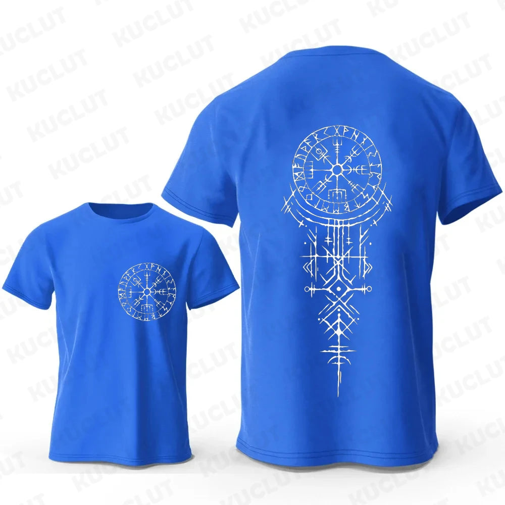 Viking Runic boussole graphique T-shirts voyage drôle T-shirts à manches courtes hauts mode décontracté Harajuku T-shirts hommes marque T-shirts