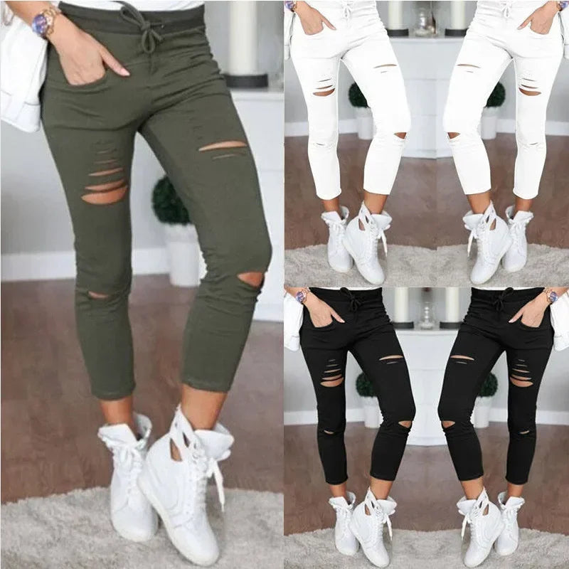 Jean déchiré pour femme femme grande taille pantalon déchiré pantalon crayon extensible Leggings femme jean femme jean