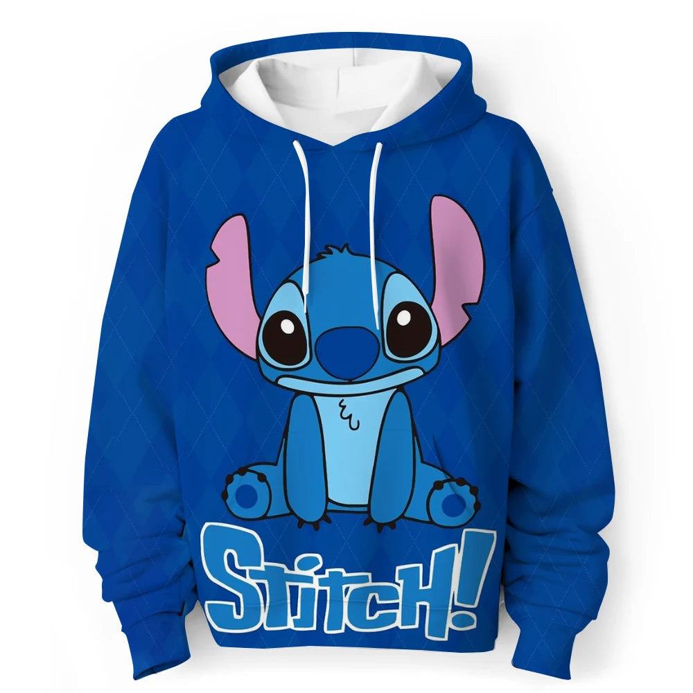 Kawaii Lilo Stitch 4-14 ans enfants Anime sweat garçons filles belle point sweats à capuche garçons vêtements imprimer dessin animé graphique enfants