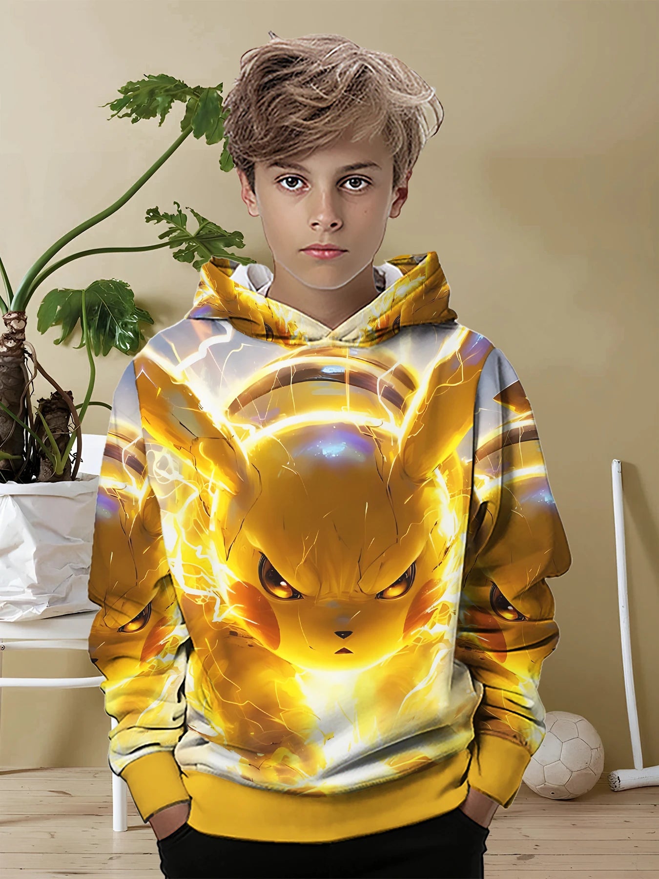 Sweat-shirt à capuche imprimé 3D Pikachus mignon Pokemons de dessin animé toutes saisons pour enfants, pull Cool, vêtements unisexes pour garçons et filles