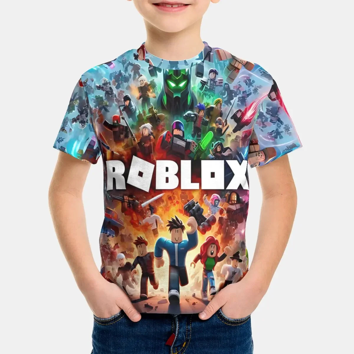 vêtements 5 à 14 ans hommes vêtements de plein air pour r-robloxes enfants garçon fille enfant T-Shirt t-shirts