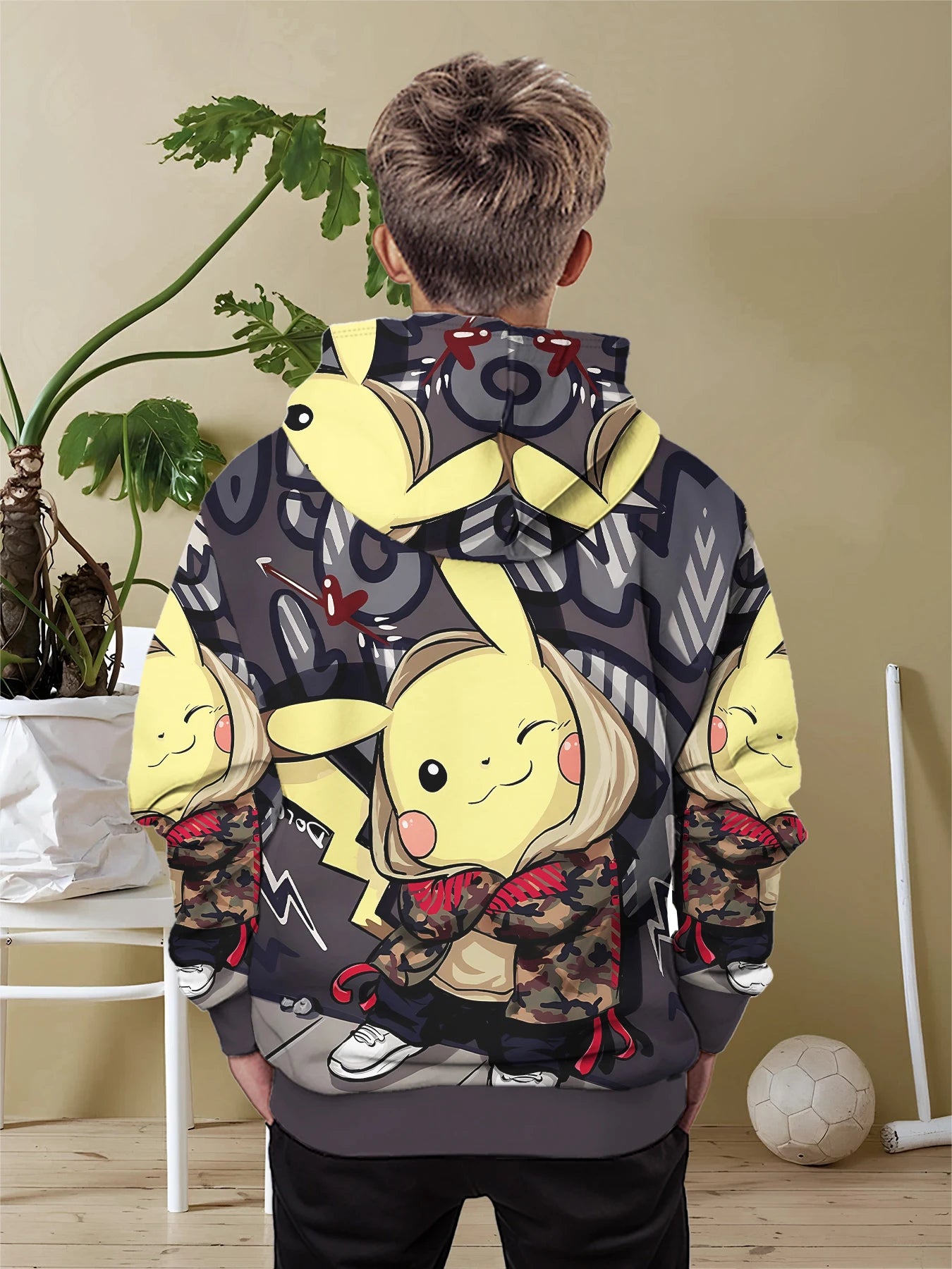 Sweat-shirt à capuche imprimé 3D Pikachus mignon Pokemons de dessin animé toutes saisons pour enfants, pull Cool, vêtements unisexes pour garçons et filles