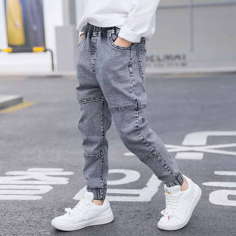 IENENS Enfants Garçons Jeans Bébé Vêtements Pantalons Classiques Enfants Denim Vêtements Infantile Garçon Décontracté Bowboy Bas Pantalon 4-11 Ans
