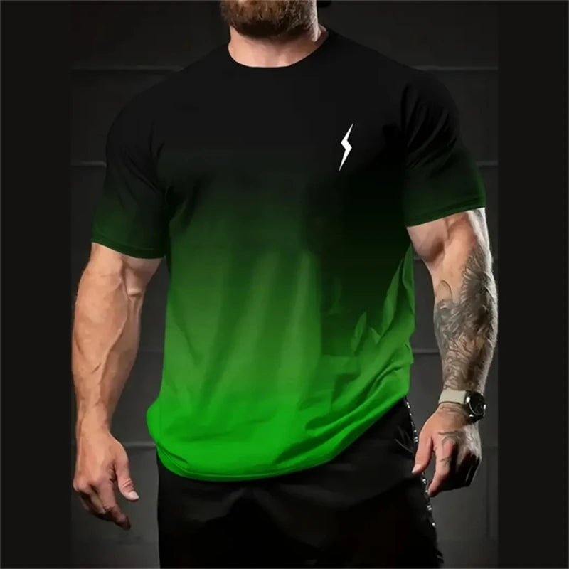 T-shirt à manches courtes pour hommes, nouveau style minimaliste imprimé, chemise créative et décontractée, tendance rétro de rue, col rond, haut ample décontracté