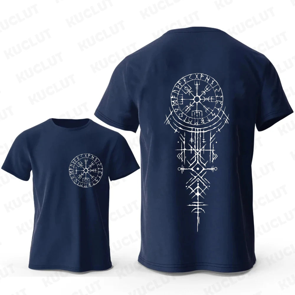 Viking Runic boussole graphique T-shirts voyage drôle T-shirts à manches courtes hauts mode décontracté Harajuku T-shirts hommes marque T-shirts