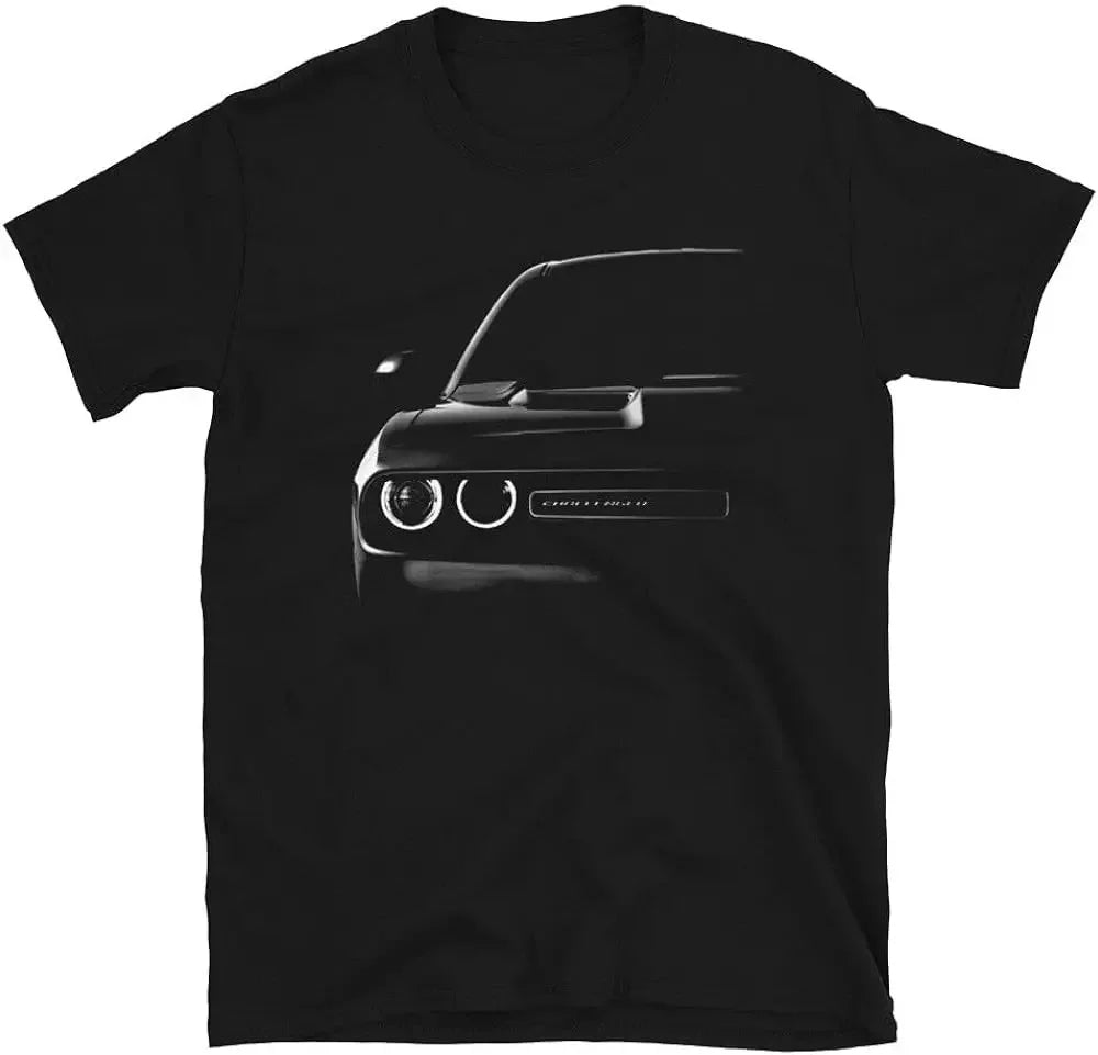 T-Shirt à manches courtes et col rond pour homme, vêtement classique et décontracté, avec voiture de course, Challenger américain, taille S-3XL