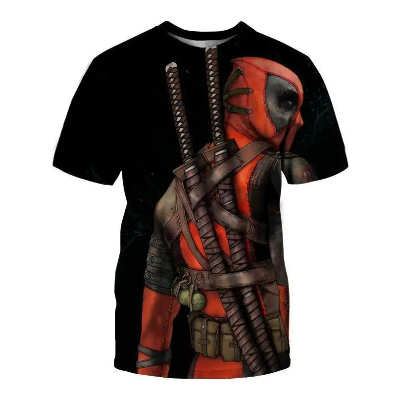 2025 nouveau Garçons Deadpool Anime 3D Imprimé Streetwear Personnalité T-Shirt Enfant/Adulte Décontracté Haut Tendance