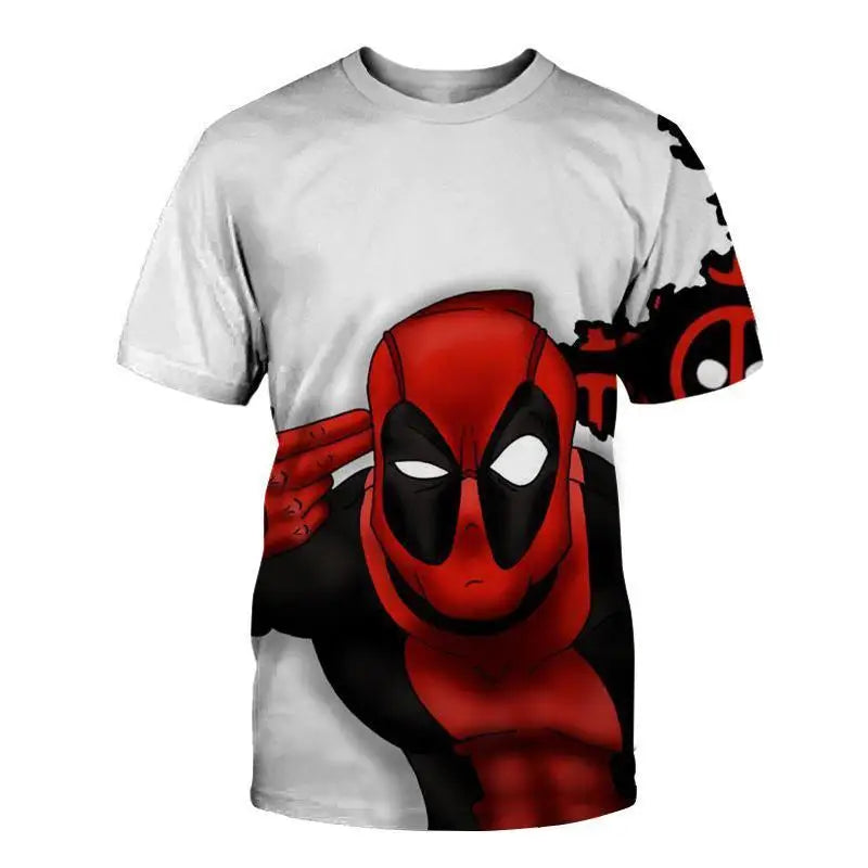 2025 nouveau Garçons Deadpool Anime 3D Imprimé Streetwear Personnalité T-Shirt Enfant/Adulte Décontracté Haut Tendance
