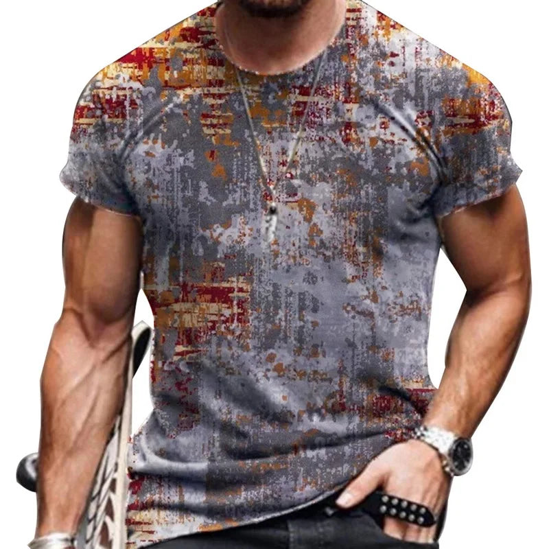 T-shirt col rond pour hommes, Streetwear, Cool, surdimensionné, imprimé drapeau américain, été, 2023