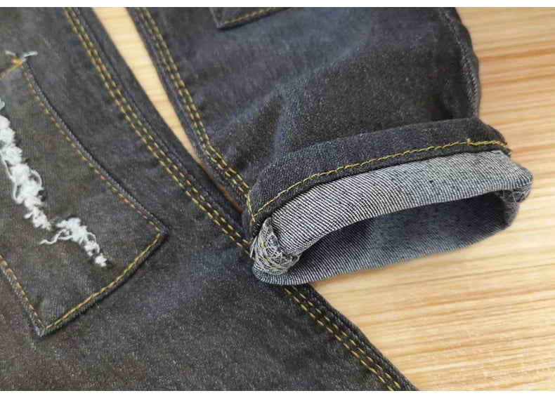 IENENS 4-11Y garçons Slim jean droit été classique couleur claire bas enfants Denim pantalons longs enfants bébé garçon pantalon décontracté