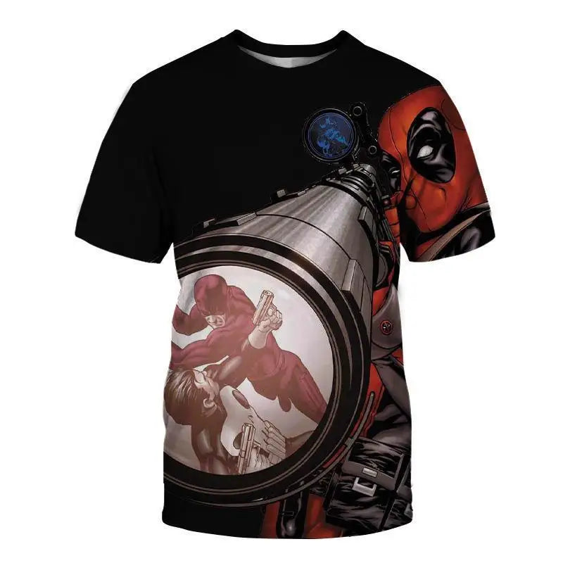 2025 nouveau Garçons Deadpool Anime 3D Imprimé Streetwear Personnalité T-Shirt Enfant/Adulte Décontracté Haut Tendance