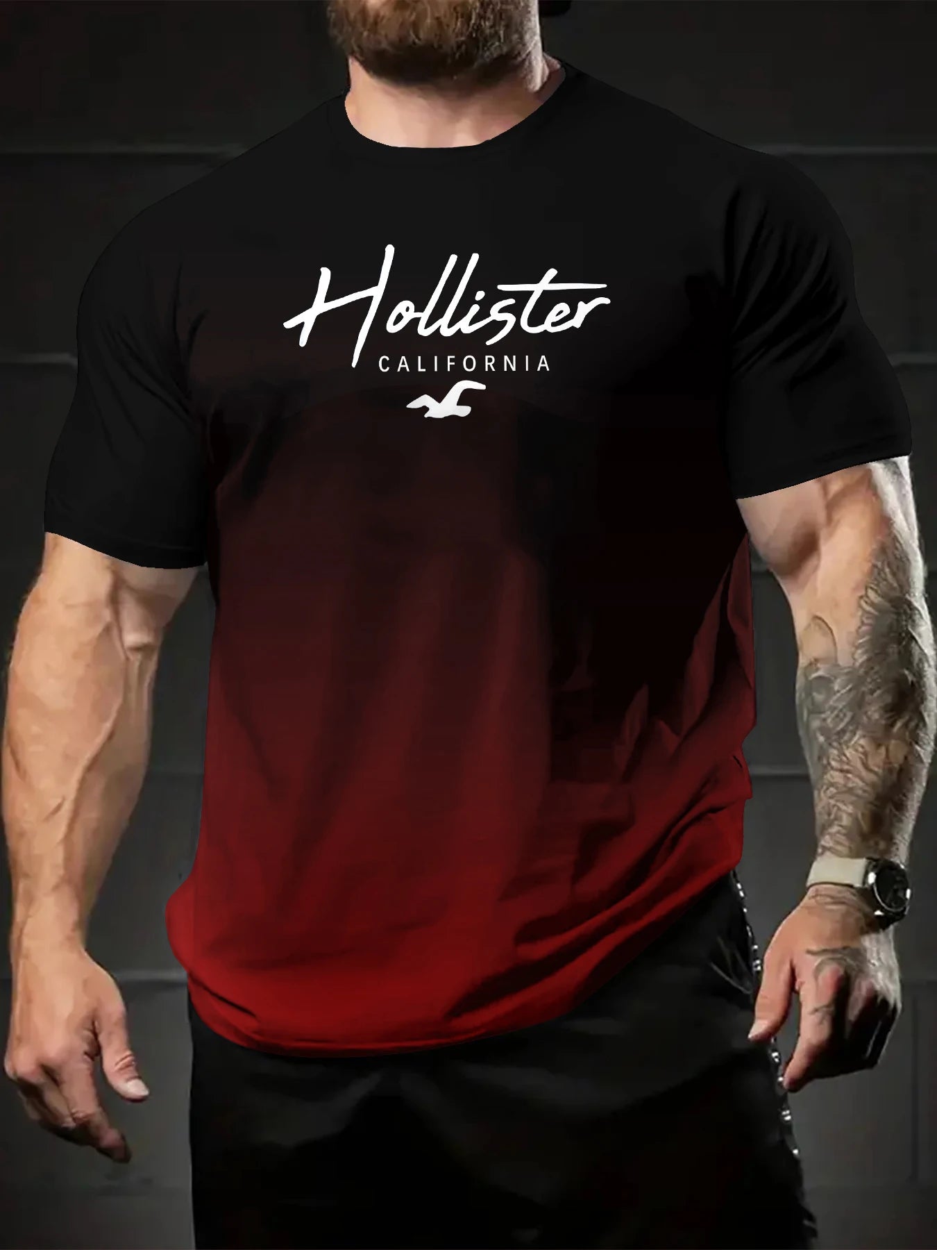 T-shirt à manches courtes pour hommes, nouveau style minimaliste imprimé, chemise créative et décontractée, tendance rétro de rue, col rond, haut ample décontracté