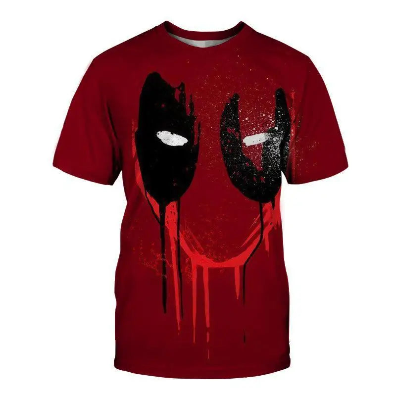 2025 nouveau Garçons Deadpool Anime 3D Imprimé Streetwear Personnalité T-Shirt Enfant/Adulte Décontracté Haut Tendance