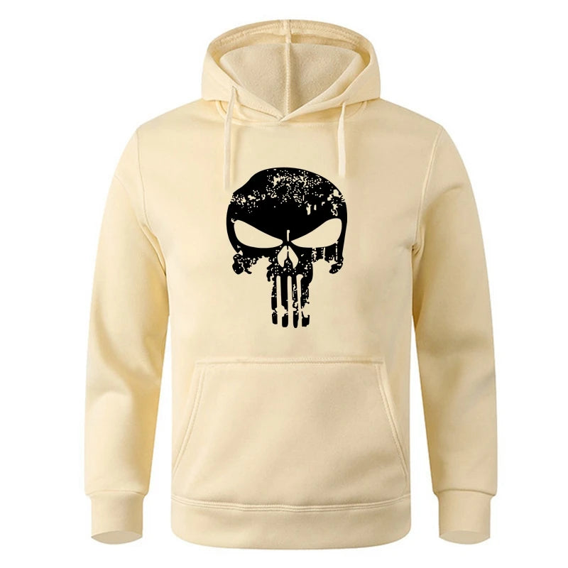 Punishers imprimé polaire pull à capuche pour homme/femmes décontracté à capuche Streetwear sweats mâle crâne Harajuku haute qualité hauts