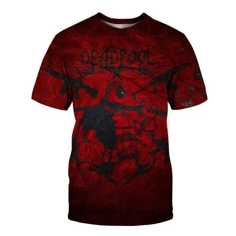 2025 nouveau Garçons Deadpool Anime 3D Imprimé Streetwear Personnalité T-Shirt Enfant/Adulte Décontracté Haut Tendance