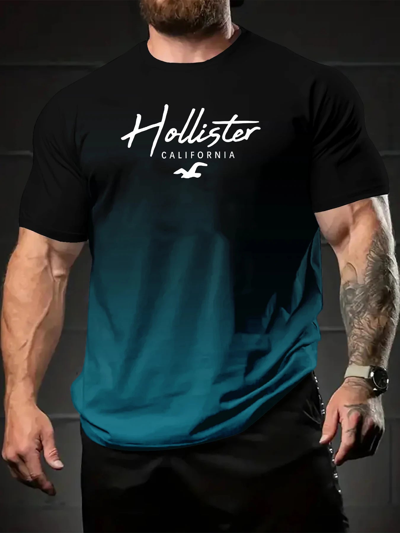 T-shirt à manches courtes pour hommes, nouveau style minimaliste imprimé, chemise créative et décontractée, tendance rétro de rue, col rond, haut ample décontracté